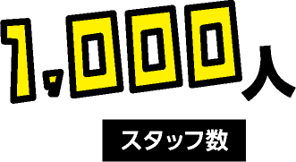 目標：スタッフ数1,000人